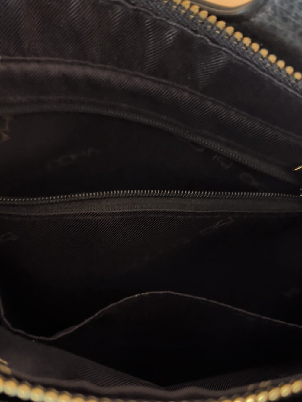 Big Buddha, Chic Black Women's Satchel Handbag with Gold Hardware. - Picture 8 of 12